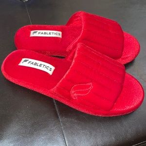 Fabletics Size 7 red slippers. Never been worn!